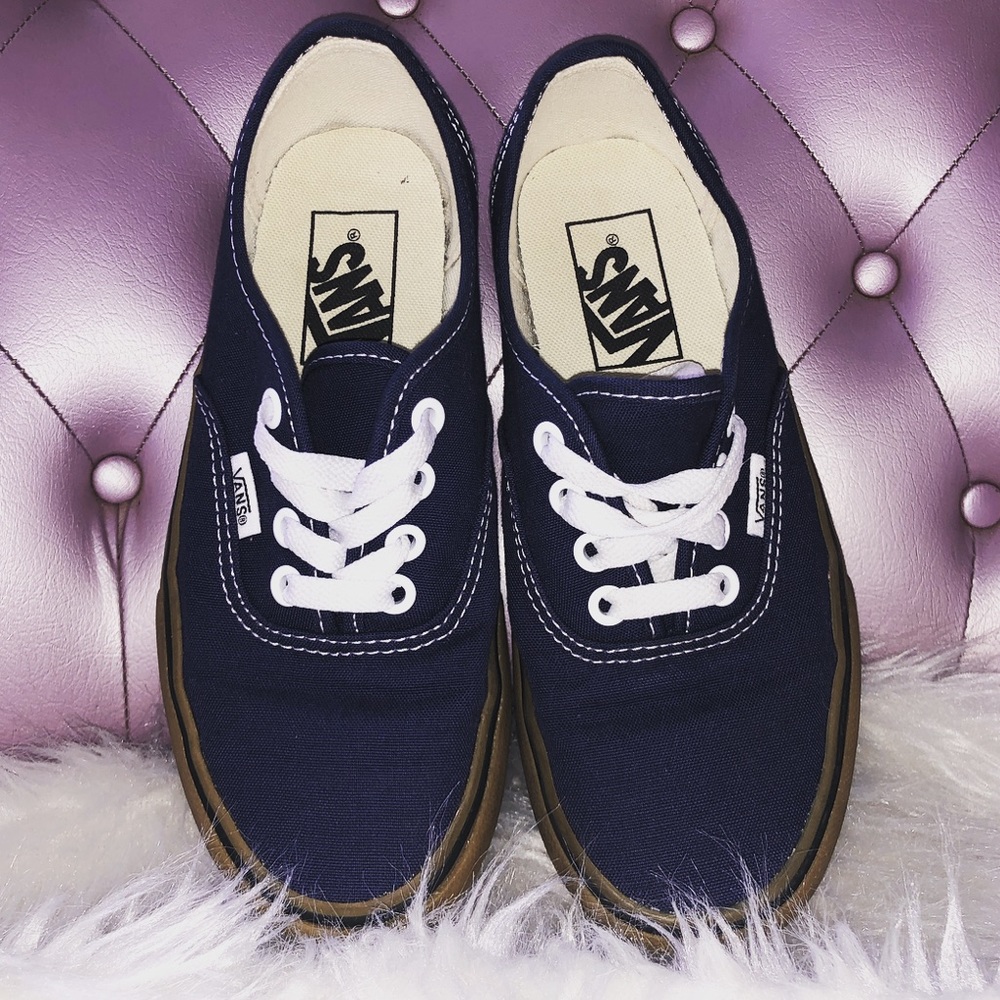 New Women’s Authentic Platform Vans Navy Sz 5